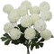 23 inch Tall Chrysanthemum Fake Mums Flowers for Decoration Rustic Flowers Artificial Chrysanthemum Flower Arrangement for Home Office Wedding Table Decor- Fake White Flowers Faux Mum 4 Pack